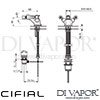 Cifial 31011A2 31011ABC 31011AWC Asbury Mono Bidet Mixer Tap Dimensions